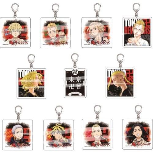 Hot Anime Tokyo Revengers Acrylic Keychain Mikey Draken Chifuyu Pendant Keyring Jewelry Collections
