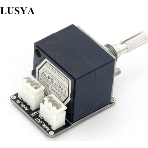 Lusya ALPS 27 Double Volume Potentiometer A50K X 2 Round Handle For HIFI Amplifier Moudle F8-004