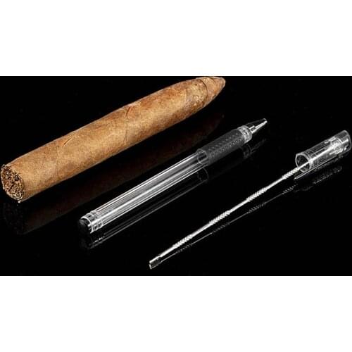 2pcs Stainless Steel Cigar Needle Punch Cutter Portable Metal Puncher Travel Smoking Accessories