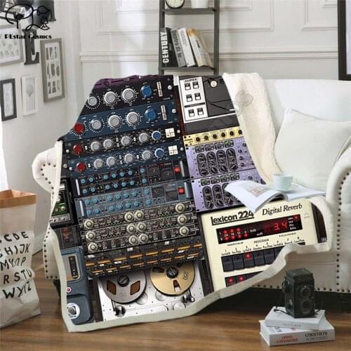Need More Plug-Ins Fleece Blanket Plush 3d Printed for Adults Sofa Sherpa Fleece Bedspread Wrap Throw Blanket