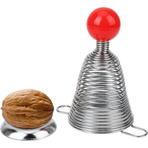 Pull Crack Nutcracker Stainless Steel Spring Nutcracker Open Walnut Artifact