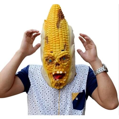 Corn Latex Scary Mask Halloween Festival Mask For Bar Party Cosplay Adult Halloween Mask Toy Cosplay Costume Funny Spoof Mask