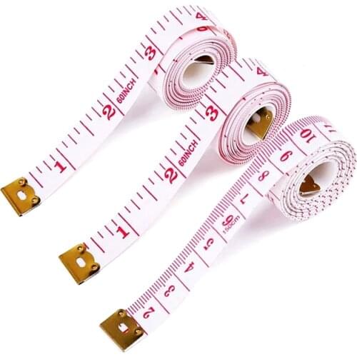 LMDZ 3pcs Top Quality Flat 150cm/60" Body Measuring Ruler Sewing Tailor Tape Measure Soft Sewing Ruler Meter Measuring Tape