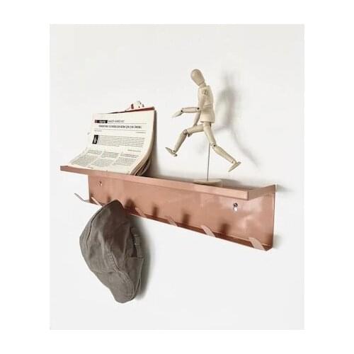 Metal Rack Hanger Clothes Coat Hat Key Accessory Hanger Decorative Home Hanger Black