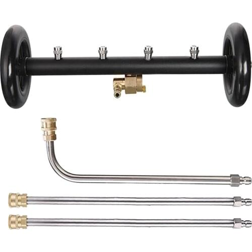 Pressure Washer Undercarriage Cleaner, 16 Inch Power Washer Surface Cleaner Attachments,Underbody Car Wash Water Broom with 2 Pi