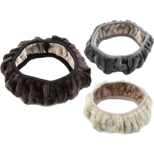 NovelNew Arrival Winter Steering Wheel Cover Artificial Wool Heated Steering Wheel Cover Winter Plush Steering Wheel Cover