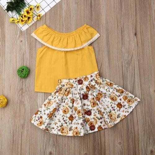New Fashion Baby Kid Girls cotton Dress Cute Princess Sleeveless Floral Skirt + Ruffles Tops High-quality Dresses Summer Outfits