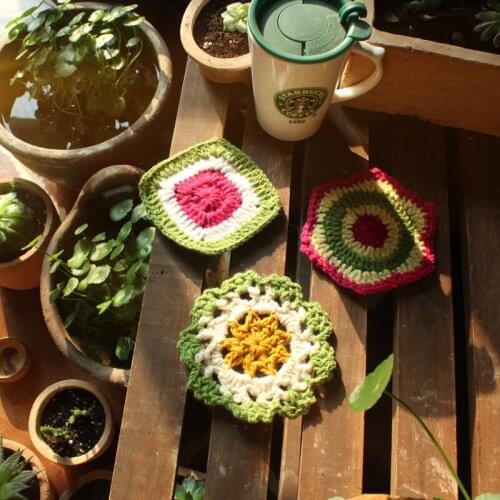 Good quality Crocheted coasters,Country style Teapot mat,Insulation pads, Potholder 3pcs/lot