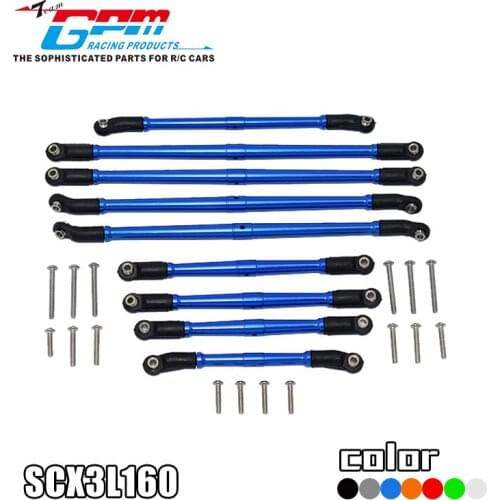 Aluminum alloy positive and negative thread length adjustable pull rods for Axial SCX10 III