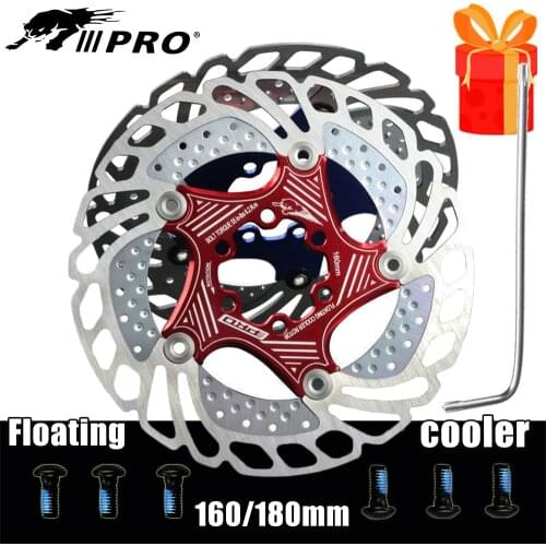 IIIPRO 160 180 mm Heat Dissipation MTB Mountain Bicycle Brake Disc Cooler Cooling Floating Rotor 6 Bolt Mountain Road Bike Part