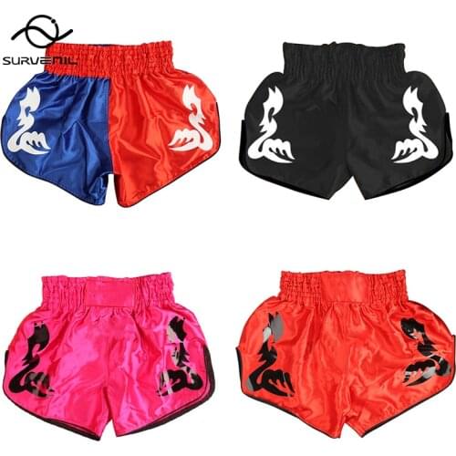 Muay Thai Pants Professional Womens Kickboxing Shorts Children MMA Shorts Mens Bjj Sanda Free Combat Grappling Fighting Trunks