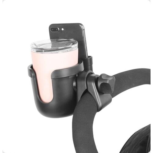 Universal Baby Stroller Accessories Cup Holder With Phone Holder Children Tricycle Bicycle Cart Bottle Rack Milk Water Pushchair