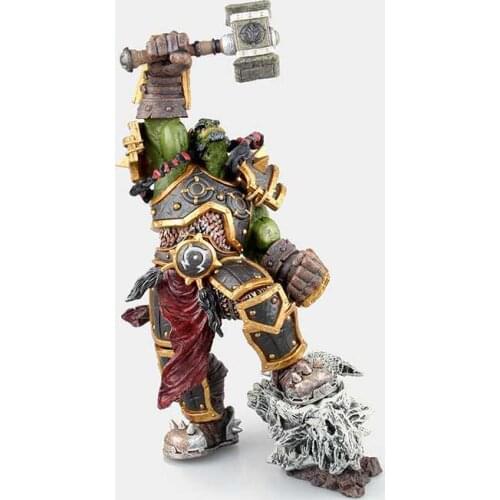 WOW Thrall The Horde Chief Leader Orc Shamman Action Figure Toys Thrall Doll PVC ACGN Figure Collectible Model Toy