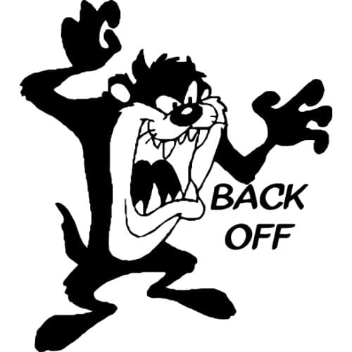 Funny Warning Wolf Back Off Animal Car Sticker Waterproof Accessories Vinyl Decal for All Cars RV VW BMW E46,13cm*12cm