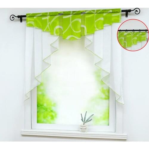 1PCS Window Treatment Polyester Irregular Striped Valance Curtain Pelmet Fashion Decoration For Living Room Kitchen