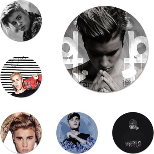 Justin Bieber Icons Pins Badge Decoration Brooches Metal Badges For Backpack Decoration 58mm