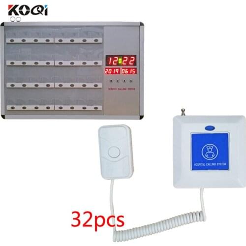 Nurse Call System Push Button 1pc nurse call station equipment 32 Buttons Have a additional key on pull cord to call