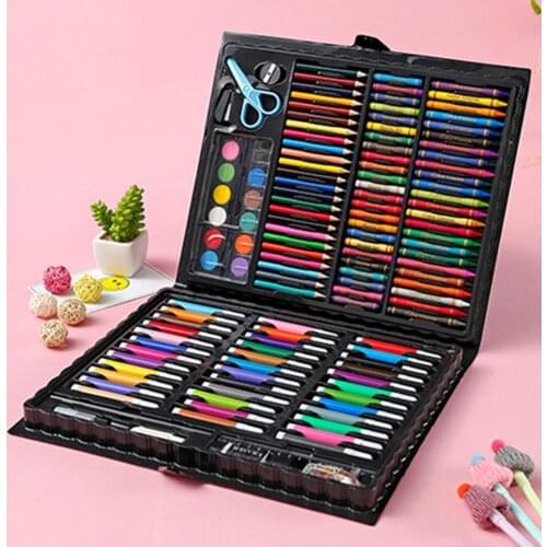 150Pcs/Set Children Art Painting Set Watercolor Pencil Crayon Water Pen Drawing Board Doodle Supplies Kids Educational Toys Gift