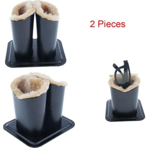 2 x Desk Nightstand Double Eyeglass Holder Stand Holder Glasses Anti-Scratch