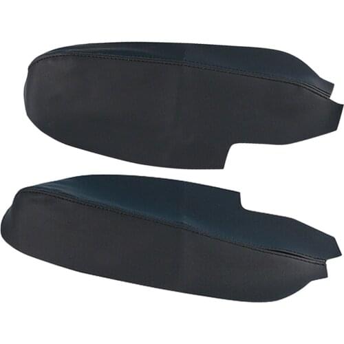 2Pcs/Set Black Car Microfiber Leather Front Door Panel Armrest Cover Fit For Acura TSX 2009 2010 2011 2012 2013 2014