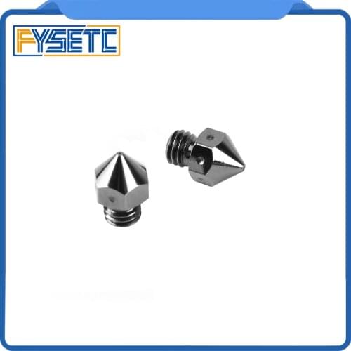 2pcs MK8 Nozzle High Temperature Hardened Steel MK8 Nozzles For 3D Printer PEI PEEK / Carbon Fiber Fila For E3D HOTEND Extruder