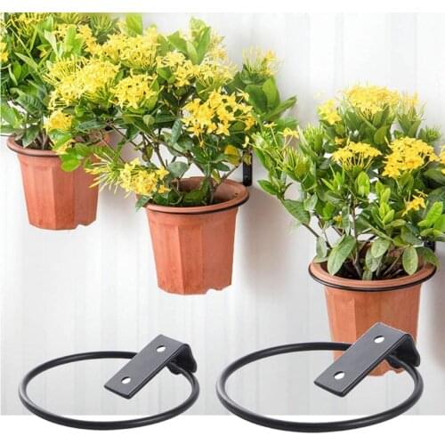 3 Pack Plant Holder Ring Flower Pot Holder Ring Wall Mounted Wall Planter Hooks 667A