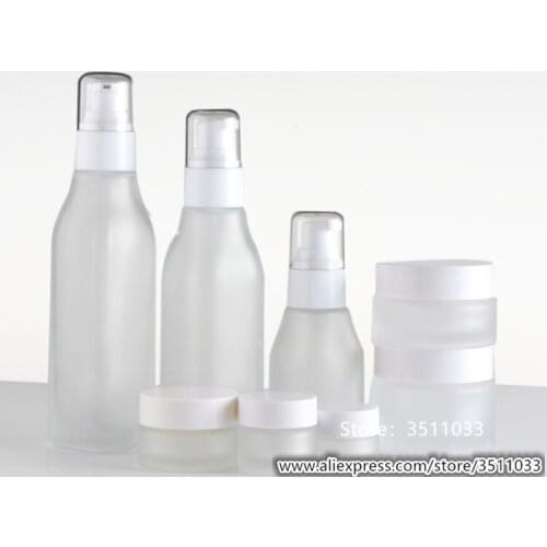 40ml 100ml 120ml Frosted Glass Empty Cosmetic Lotion Pump Bottle Liquid Perfume Spray Bottle 50g 30g Cosmetic Cream Container