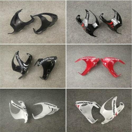 6 Color Full Carbon Fiber UD 3K Matte Glossy CARROWTER Carbon Water Bottle Cages Road Bike Holders Bicycle Cycle