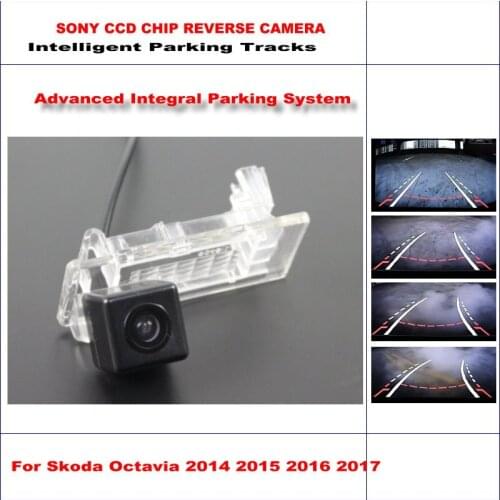 Car Intelligentized Rear Reverse Back Camera For Skoda Octavia 2014-2017 Parking High Quality 3089 Chip CAM
