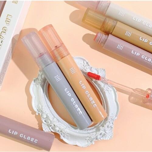Xixi Velvet Matte Lip Glaze Matte Lip Mud Silky and Delicate Beginner Easy To Color Natural Nude Makeup Long-lasting Lip Makeup