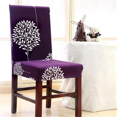Polyester Spandex Chair Covers Printed Elastic Dining Chair Covers For Wedding Party Dining Chair Seat Covers bedsheet