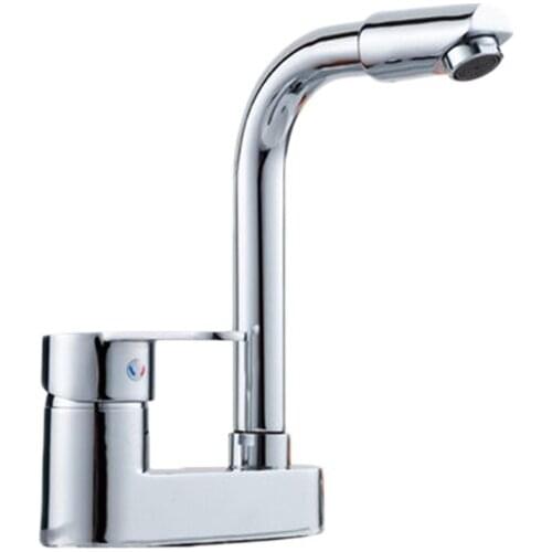 Double holes kitchen faucet with single lever hot and cold kitchen sink mixer taps / kitchen faucet / sanitary ware
