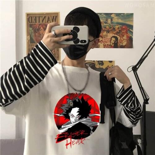 Anime My Hero Academia Aizawa Shouta Manga Tshirt Unisex Long Sleeve Summer Streetwear Tops Fashion Oversized Itself T Shirts
