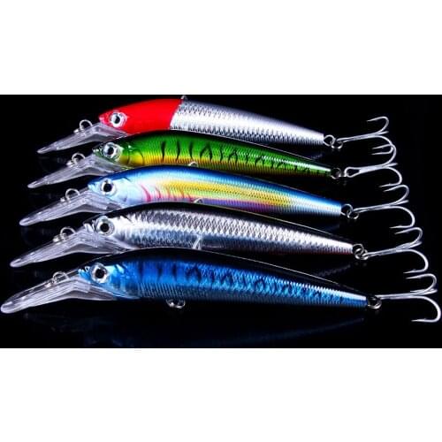 HENGJIA Big Minnow 18cm Fishing Lures 41g Deep Diving Long shot Hard Crankabits Wobblers with 2# Quality Hooks