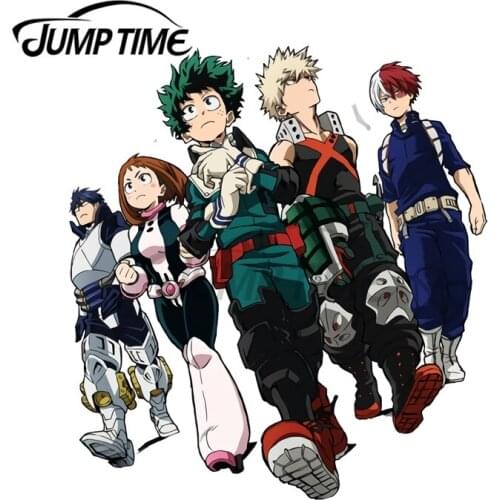 JumpTime 13 x 11.5cm My Hero Academia Fine Decal DIY Motorcycle Car Stickers Funny Graffiti Sticker Waterproof Vinyl Material