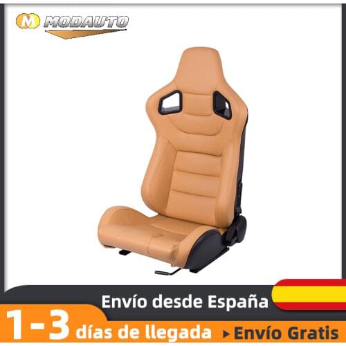 MODAUTO sports car seat, adjustable Semibaquet, with rails included, driver and passenger, leather and carbon, N706