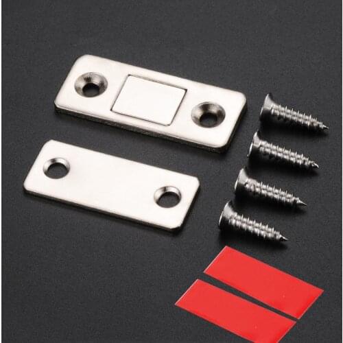 Practical DIY 2pcs/Set Magnetic Cabinet Catches Magnet Door Stops Door Closer With Screw For Closet Cupboard Furniture Supplies