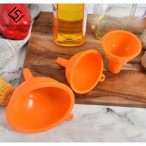 Multifunctional Grade Silicone Funnel Wide Mouth Funnel For Oil Liquid Wine Canning Cooking Kitchen Accessiores Tool
