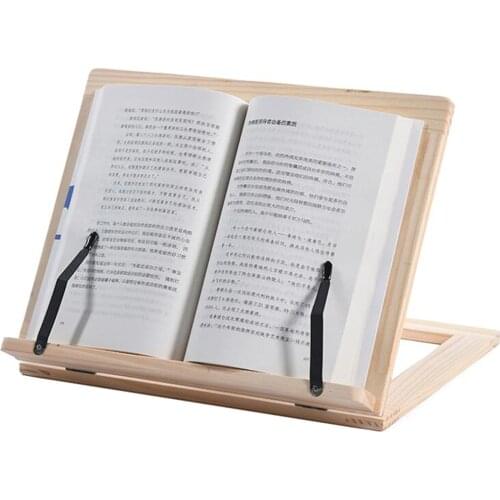 Multifunctional Folding Wooden Book Holder With 4 Adjustable Height Textbook Calligraphy Copybook Frame Student Reading Frame