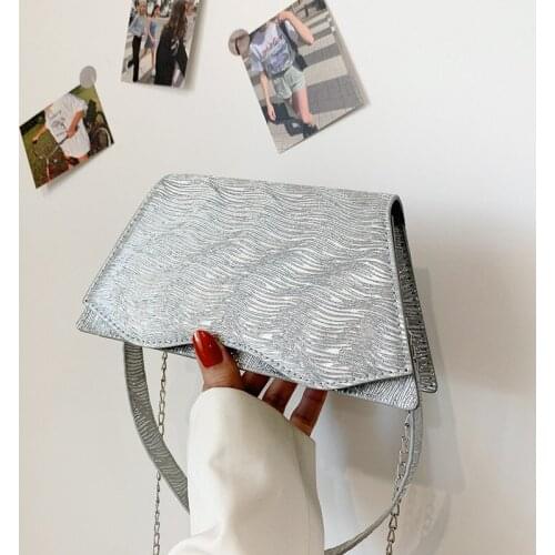 Fashion Shoulder Bag Retro Casual Women crossbody bags Female designer Leather silver Chain small cheap bags 2021 womens brand