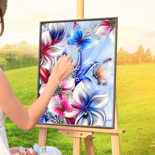 Landscape Flower Paint By Numbers Complete Kit Acrylic Paints 40*50 Paiting By Numbers Loft Wall Picture Adults Drawing