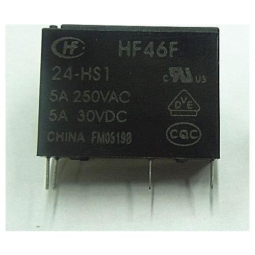 100% New&original HF46F-24-HS1 5A 250VAC 24V 4 BOM