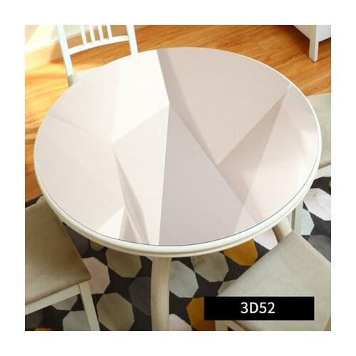2020 New 3d Luxury Soft Glass Crystal Boards Placemats Waterproof Oil Proof kitchen table Protection pad Table Covers Almofadas