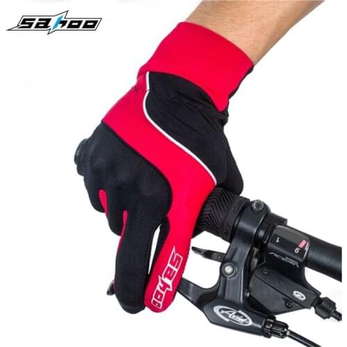 New Sahoo Autumn Spring Full Finger Gloves Lycra Cyling Gloves Gel Guantes Ciclismo Outdoor Sports Gloves Mittens Men Women