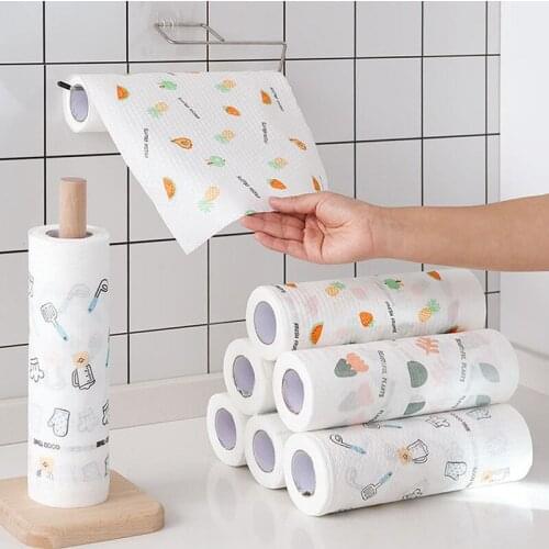 Disposable Non-Woven Wipes Thick Water-Absorbing Oil-Absorbing Strong Degreasing Dish Towel Wet And Dry Kitchen Paper