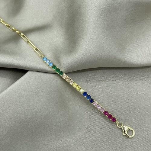 Plated Imported Chain Color Waterway Bracelet