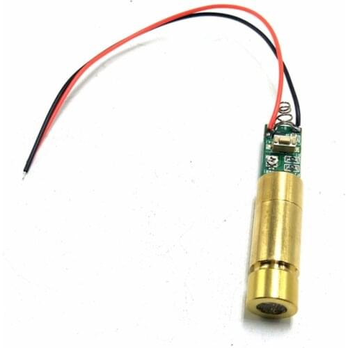 Industrial Lab APC 450nm 100mw Pure Blue Laser Diode Cross Module 12x35mm Brass Housing 3.7V-4.2V