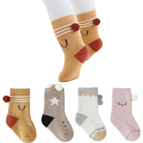 Christmas socks baby boys cartoon animal design knee high long socks for newborn girls tubes socks children leg warmers Xmas