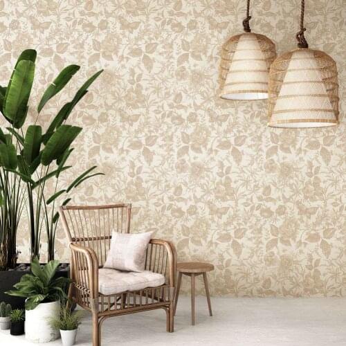 40*250cm Floral Pattern Self Adhesive Wallpaper Wall Stickers Vintage European Pastoral Style Removable Decals Home Decoration