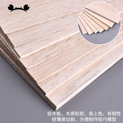 Aircraft Balsa Wooden Crafts Sheets Thick 1mm~8mm DIY Material Balsa Toys Carving Latest Plate For Kids Model Making